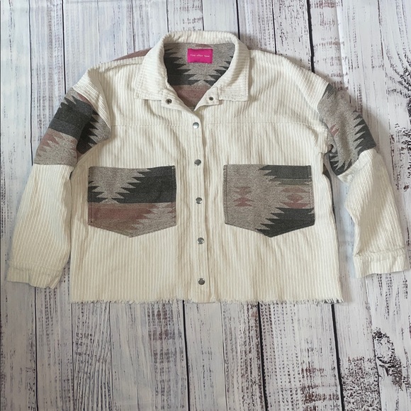Southwestern Pattern Corduroy Jacket - Picture 2 of 9